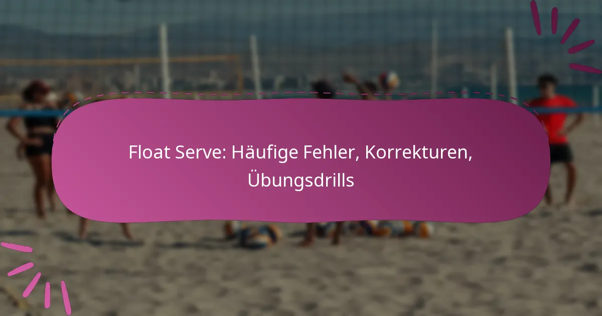 Float Serve: Häufige Fehler, Korrekturen, Übungsdrills