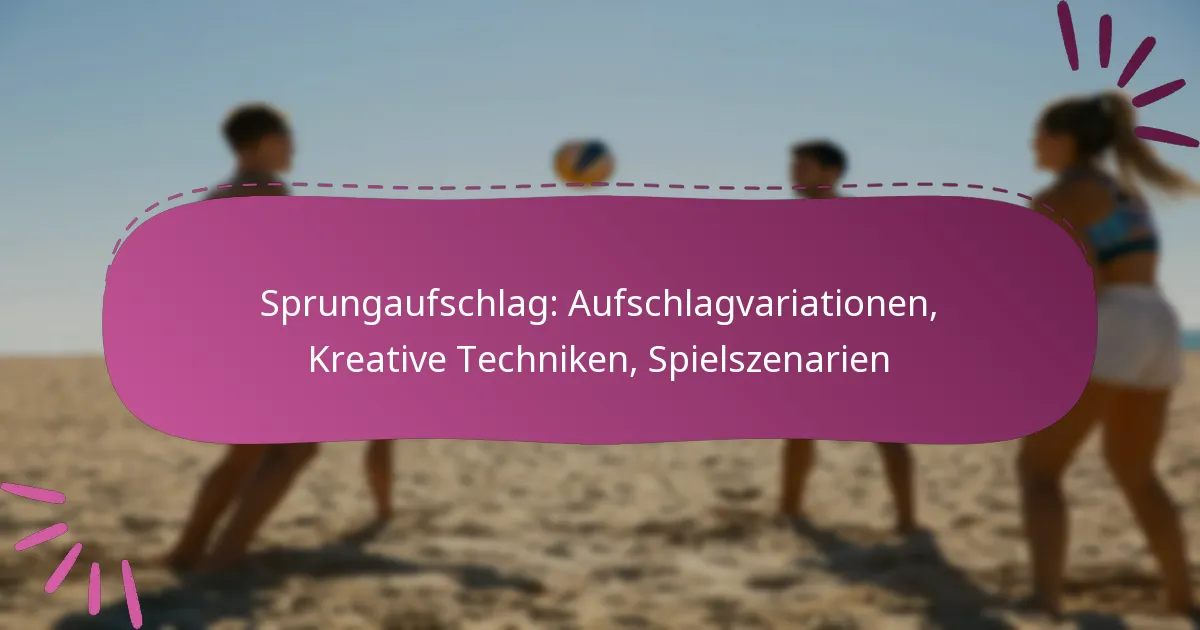Sprungaufschlag: Aufschlagvariationen, Kreative Techniken, Spielszenarien