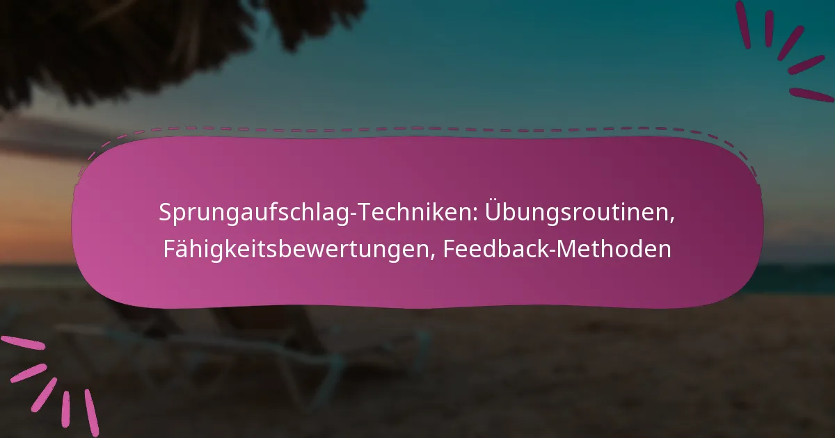 Sprungaufschlag-Techniken: Übungsroutinen, Fähigkeitsbewertungen, Feedback-Methoden