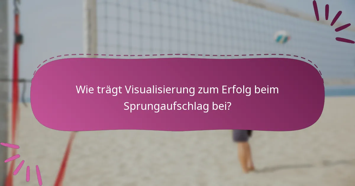 Wie trägt Visualisierung zum Erfolg beim Sprungaufschlag bei?